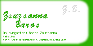 zsuzsanna baros business card